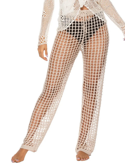 Cutout High Waist Swim Pants - Premium Bottoms from Trendsi - Just $25! Shop now at Handbags Specialist Headquarter
