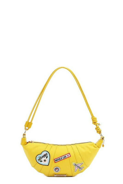 Nicole Lee USA Color Patch Croissant Bag.