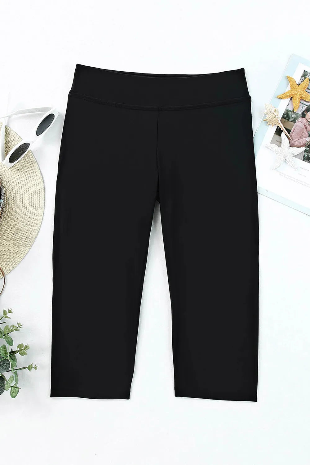 High Waist Swim Shorts - Premium Bottoms from Trendsi - Just $18.42! Shop now at Handbags Specialist Headquarter