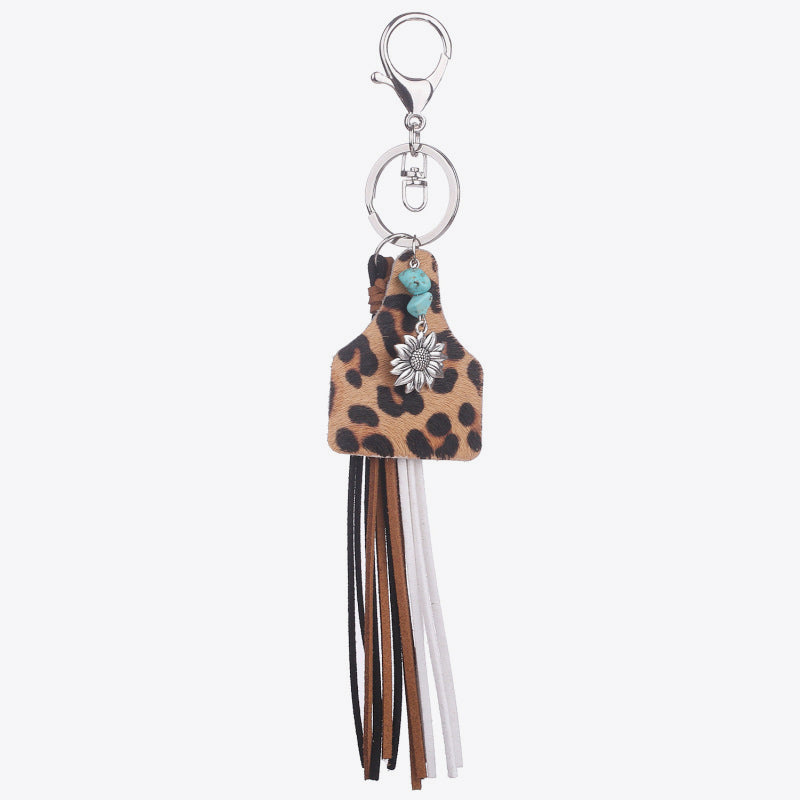 Turquoise Fringe Detail Key Chain - Premium Key chain from Trendsi - Just $10! Shop now at Handbags Specialist Headquarter