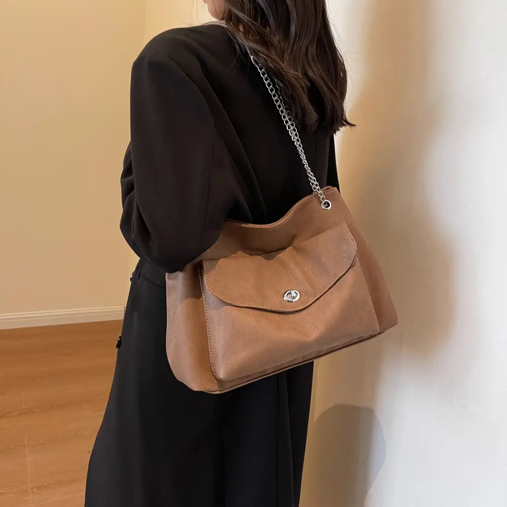 PU Leather Shoulder Bag - Premium handbags from Trendsi - Just $38.99! Shop now at Handbags Specialist Headquarter