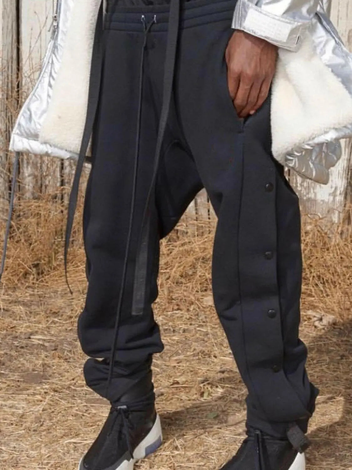 Men's Side Button Pants.