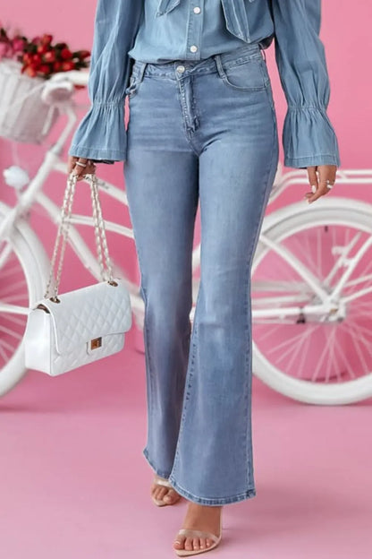 Bootcut Jeans with Pockets - Premium Women / Jeans & Denim from Trendsi - Just $33.62! Shop now at Handbags Specialist Headquarter