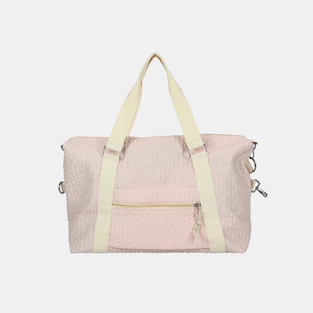 Textured Nylon Travel Bag - Premium travel-bag from Trendsi - Just $44.99! Shop now at Handbags Specialist Headquarter