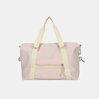 Textured Nylon Travel Bag - Premium travel-bag from Trendsi - Just $44.99! Shop now at Handbags Specialist Headquarter