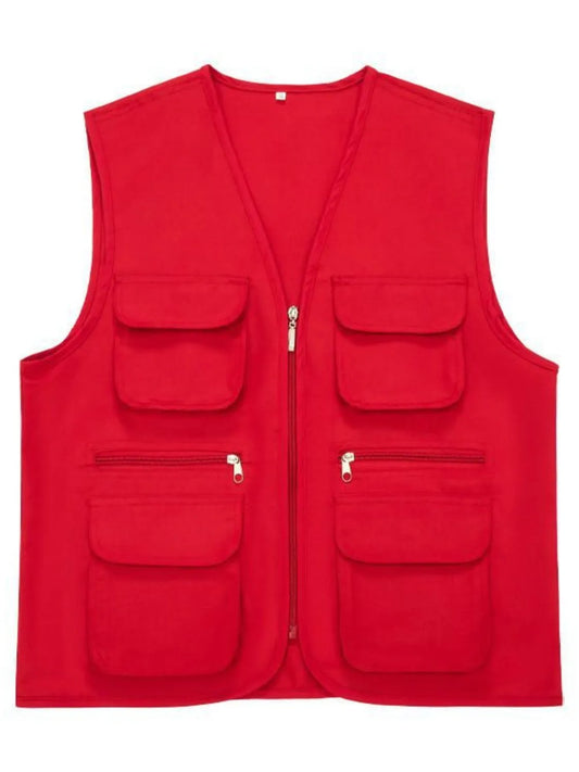 Men's Plus Size Pocketed Zip Up Vest - Premium  from Trendsi - Just $37.74! Shop now at Handbags Specialist Headquarter