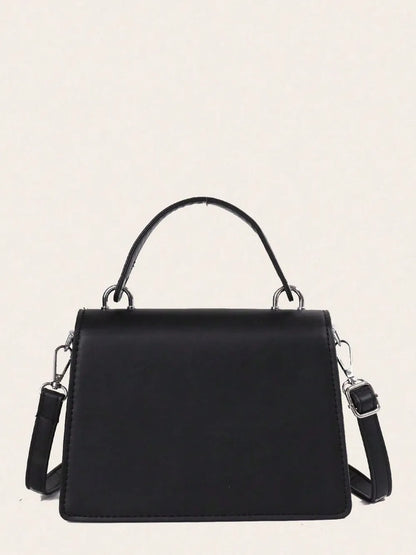 Chain PU Leather Detachable Shoulder Strap Handbag - Premium handbags from Trendsi - Just $31.99! Shop now at Handbags Specialist Headquarter