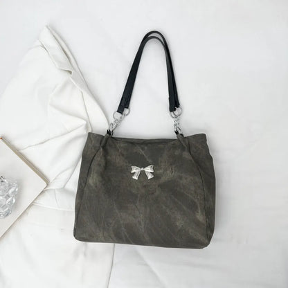 Bow Polyester Medium Tote Bag - Premium Tote Bag from Trendsi - Just $39.99! Shop now at Handbags Specialist Headquarter