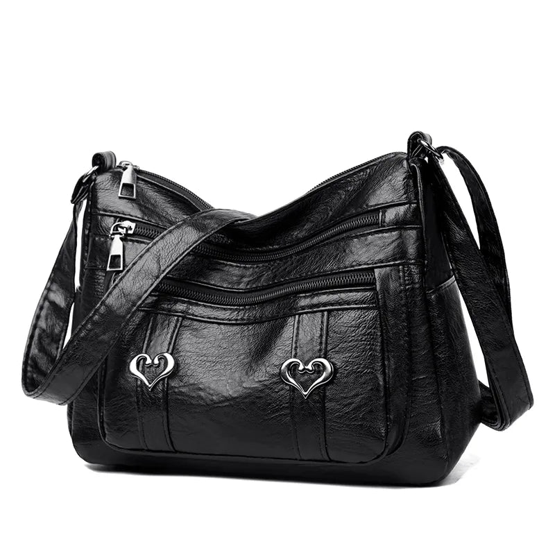 PU Leather Multi-Pockets Crossbody Bag - Premium Crossbody Bag from Trendsi - Just $27.99! Shop now at Handbags Specialist Headquarter