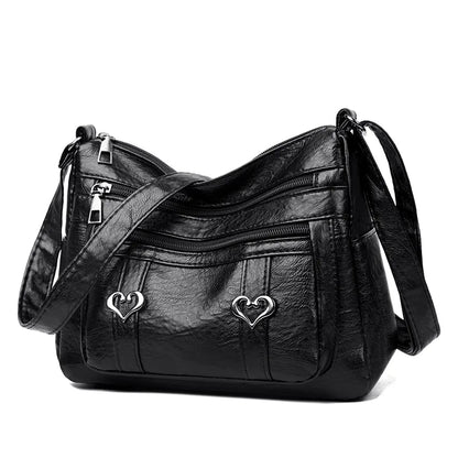 PU Leather Multi-Pockets Crossbody Bag - Premium Crossbody Bag from Trendsi - Just $27.99! Shop now at Handbags Specialist Headquarter