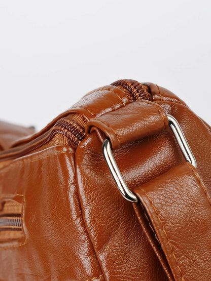 PU Leather Adjustable Strap Shoulder Bag.