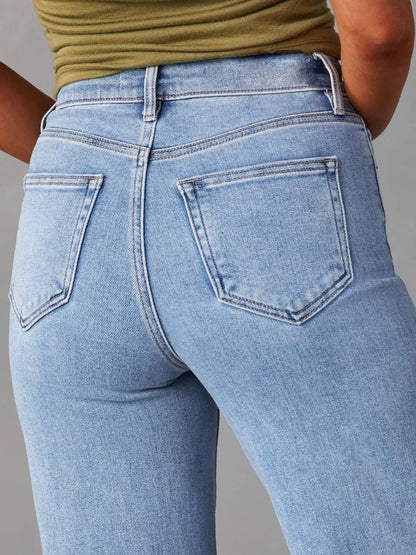 Raw Hem Loose Fit Jeans - Premium Women / Jeans & Denim from Trendsi - Just $33.98! Shop now at Handbags Specialist Headquarter
