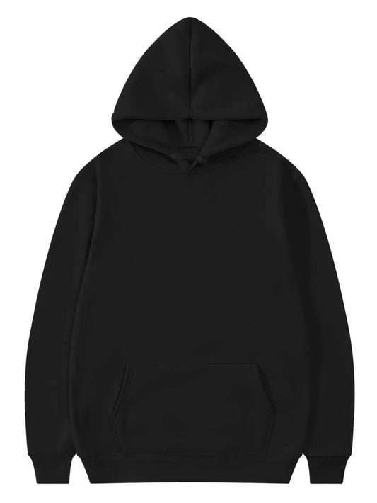 Men's Full Size Kangaroo Pocket Long Sleeve Hoodie Plus Size - Premium Men's Sweatshirts from Trendsi - Just $21.40! Shop now at Handbags Specialist Headquarter