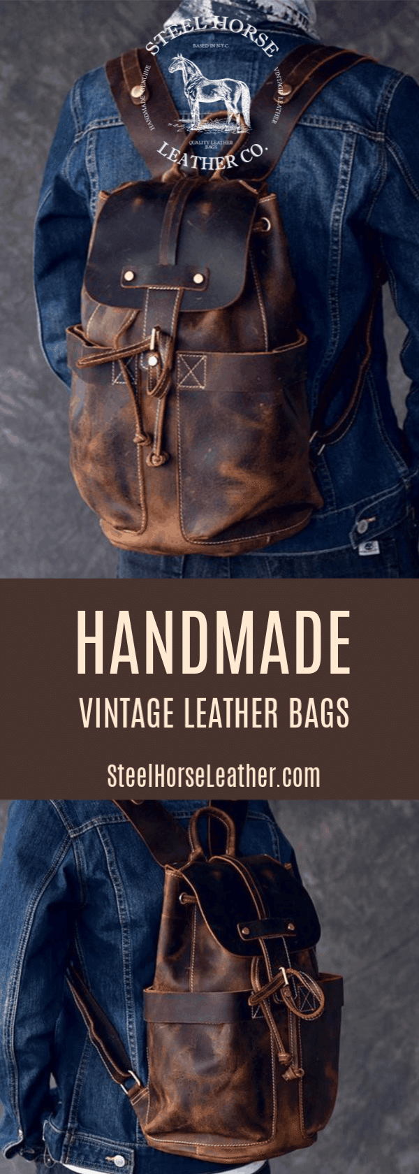 The Olaf Rucksack | Vintage Leather Travel Backpack - Premium Backpack from Doba - Just $266.60! Shop now at Handbags Specialist Headquarter