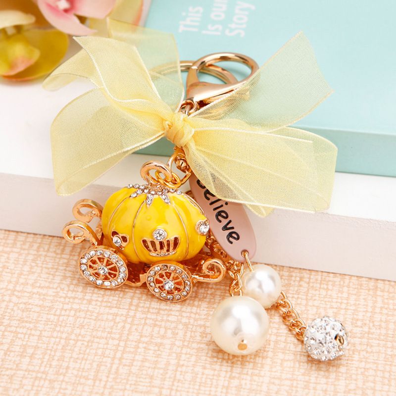Pumpkin Car Keychain Women's Bag Pendant - Premium key chain from Doba - Just $19.05! Shop now at Handbags Specialist Headquarter
