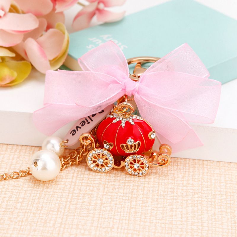 Pumpkin Car Keychain Women's Bag Pendant - Premium key chain from Doba - Just $19.05! Shop now at Handbags Specialist Headquarter