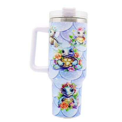 1pc 40oz Water Bottles,5D Little Turtle Series Tumbler,Large Capacity Stainless Steel Tumbler Insulation Cup With Lid And Straw For Women,Camping,Driving,skiing,Thermocoolers.Best Gift - Premium Water Bottles from Doba - Just $31.60! Shop now at Handbags Specialist Headquarter