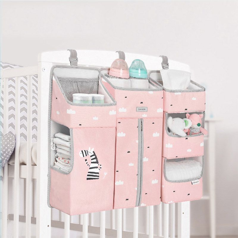 Sunveno Baby Storage Organizer Crib Hanging Storage Bag Caddy Organizer for Baby Essentials Bedding Set Diaper Storage Bag - Premium Diaper Bags Set from Doba - Just $102.65! Shop now at Handbags Specialist Headquarter