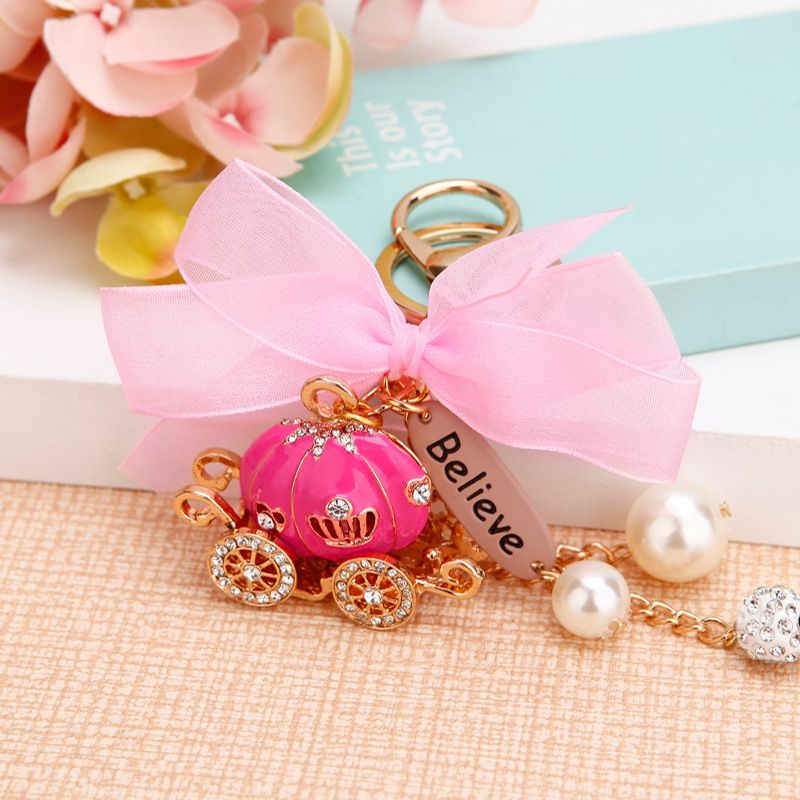 Pumpkin Car Keychain Women's Bag Pendant - Premium key chain from Doba - Just $19.05! Shop now at Handbags Specialist Headquarter