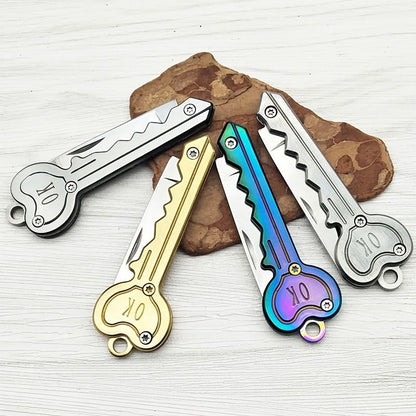 OK Foldable Knife Key Chain Mini Pocket Knife Box Cutter Keychain Pendant Color Handle Decoration - Premium Key chain from Doba - Just $19.08! Shop now at Handbags Specialist Headquarter