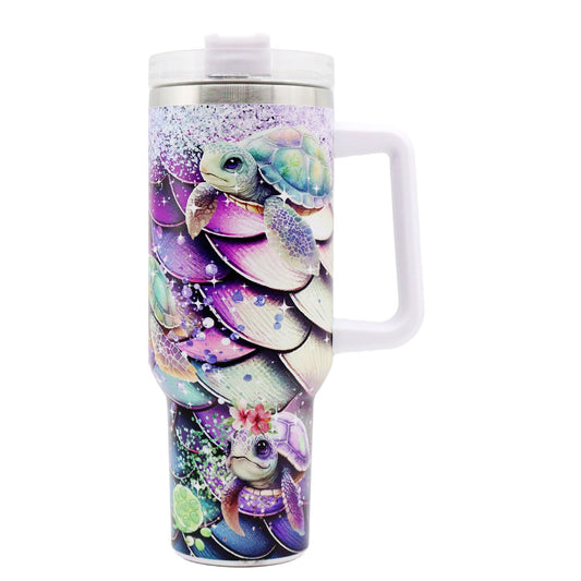 1pc 40oz Water Bottles,5D Little Turtle Series Tumbler,Large Capacity Stainless Steel Tumbler Insulation Cup With Lid And Straw For Women,Camping,Driving,skiing,Thermocoolers.Best Gift - Premium Water Bottles from Doba - Just $31.60! Shop now at Handbags Specialist Headquarter