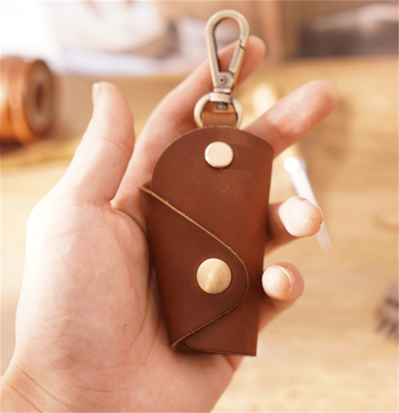 Top Layer Cowhide Small Household Men's Keychain - Premium Key chain from Doba - Just $24! Shop now at Handbags Specialist Headquarter