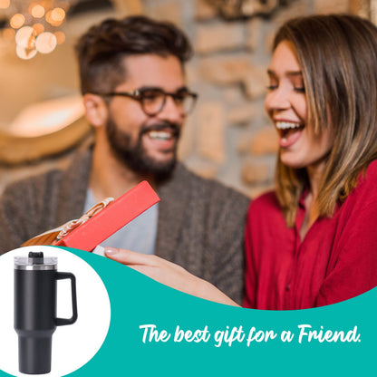 40oz large capacity tumbler With Handle And Straw Lid, Insulated Reusable Stainless Steel Water Bottles Travel Mug Coffee Cup car cup water cup For Men Women Outdoor Camping Driving, gift - Premium Water Bottles from Doba - Just $31.60! Shop now at Handbags Specialist Headquarter