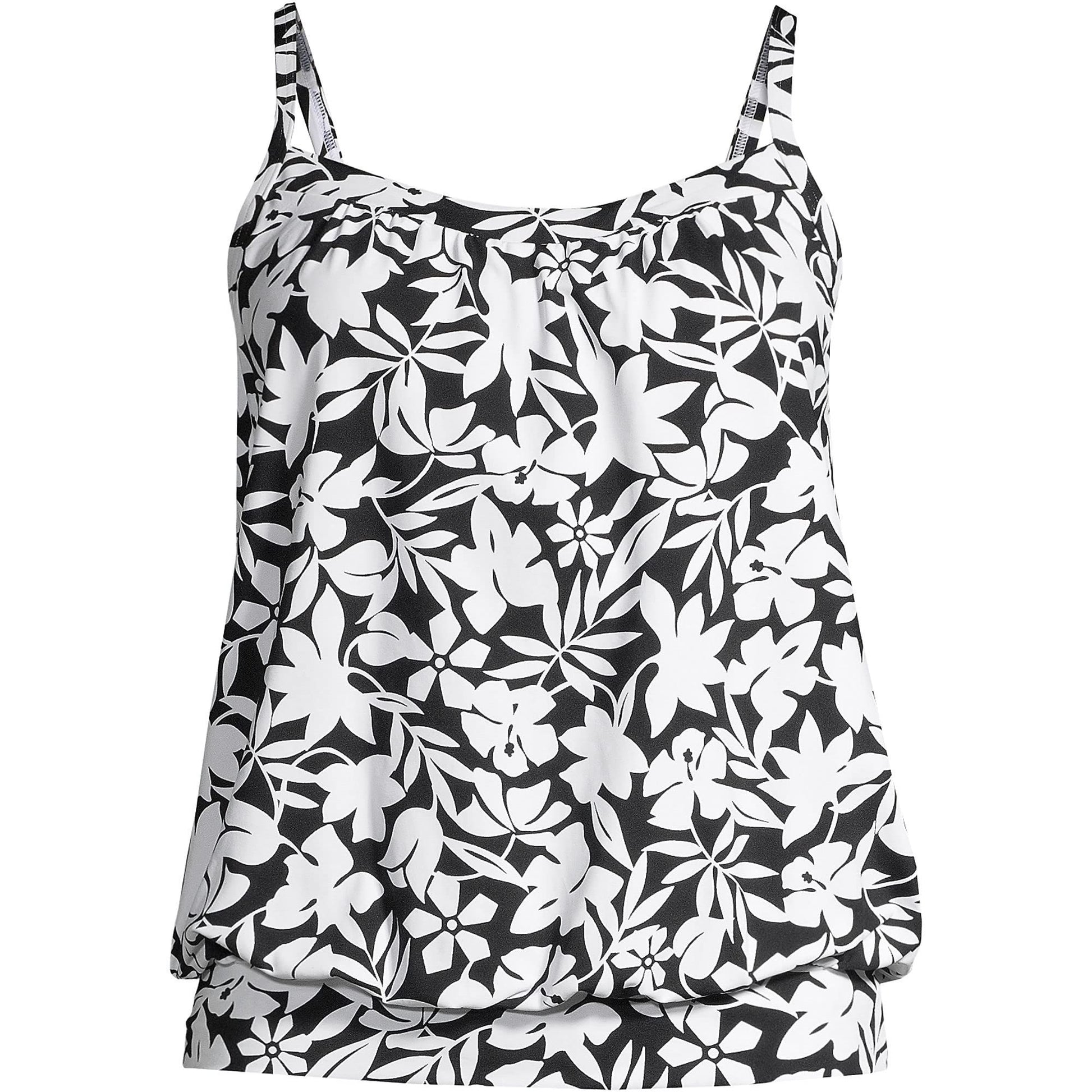 New black and white printed women's split type Tankini set with conservative style, covering the belly and showing off thinness - Premium Swimsuit Set from Doba - Just $31.10! Shop now at Handbags Specialist Headquarter