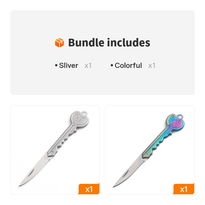 OK Foldable Knife Key Chain Mini Pocket Knife Box Cutter Keychain Pendant Color Handle Decoration - Premium Key chain from Doba - Just $19.08! Shop now at Handbags Specialist Headquarter
