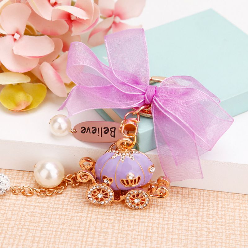 Pumpkin Car Keychain Women's Bag Pendant - Premium key chain from Doba - Just $19.05! Shop now at Handbags Specialist Headquarter