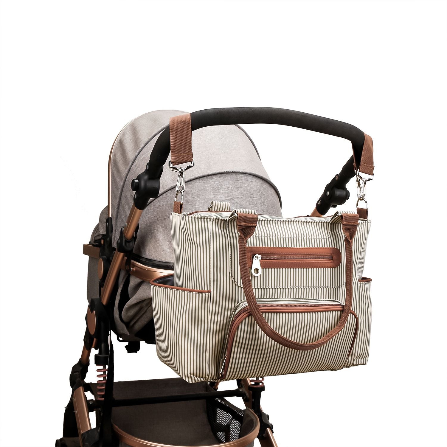 8Pcs Baby Nappy Diaper Bags Set for Mom Dad Mummy Handbags Multifunctional Diaper Changing Bags with Bottle Bag Mesh Bag Purse Diaper Pad 2 Burp Cloths 2 Hook Straps - Premium Diaper Bags Set from Doba - Just $85.80! Shop now at Handbags Specialist Headquarter