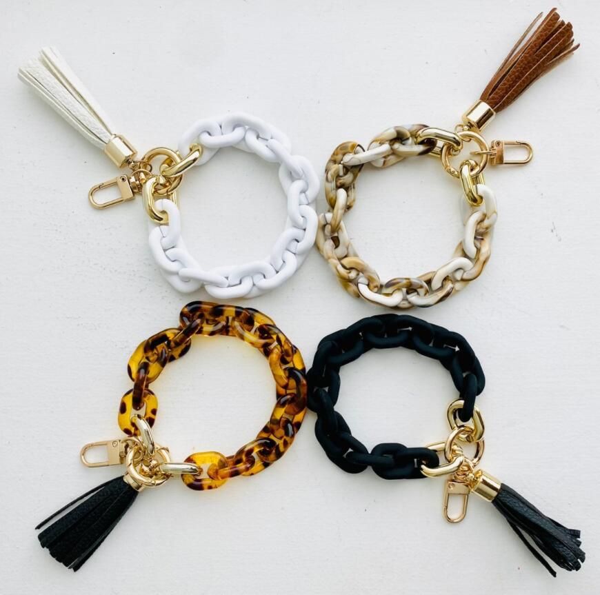 New Style Acrylic Bracelet Ladies Keychain Color - Premium Key chain from Doba - Just $19.45! Shop now at Handbags Specialist Headquarter