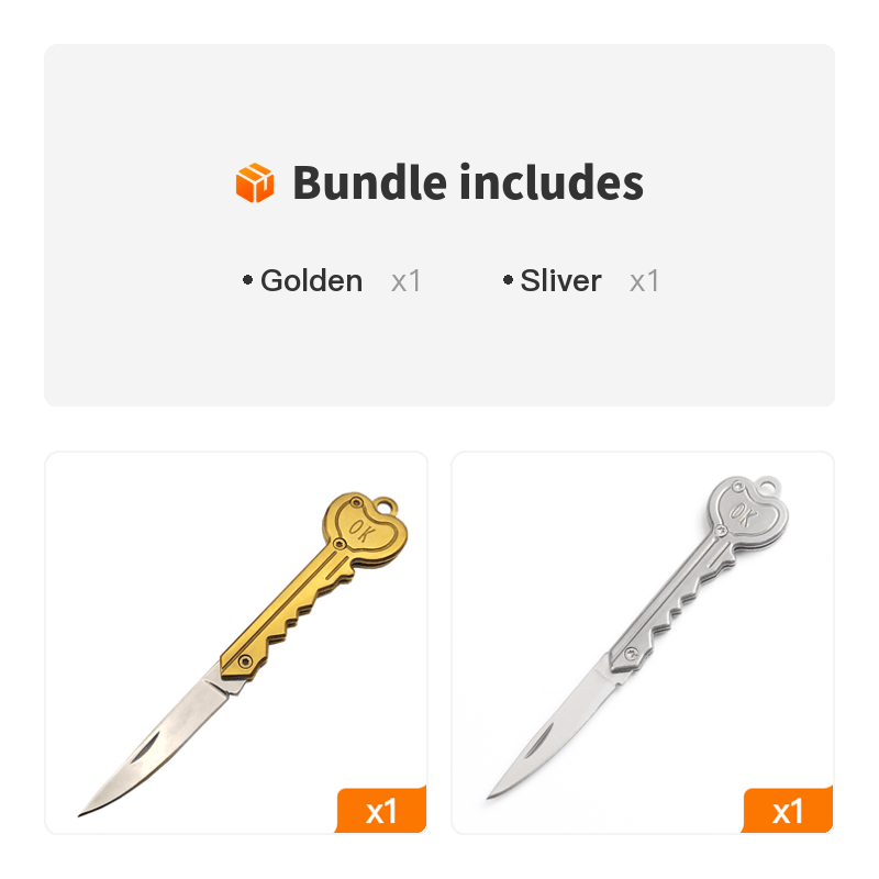 OK Foldable Knife Key Chain Mini Pocket Knife Box Cutter Keychain Pendant Color Handle Decoration - Premium Key chain from Doba - Just $19.08! Shop now at Handbags Specialist Headquarter