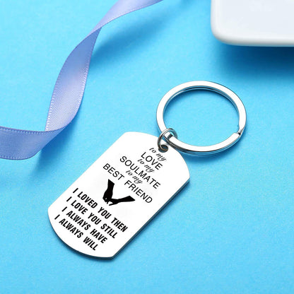 Stainless Steel Keychain Holding Hands - Premium Key chain from Doba - Just $16.93! Shop now at Handbags Specialist Headquarter