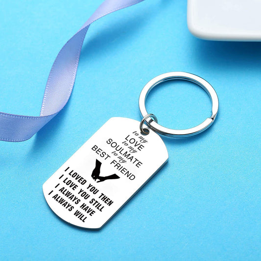 Stainless Steel Keychain Holding Hands - Premium Key chain from Doba - Just $16.93! Shop now at Handbags Specialist Headquarter