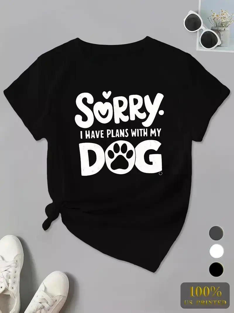 Sorry Dog Plus Size Women'S Athletic Short Sleeve T-shirt - Premium Women's T Shirt from Doba - Just $21.08! Shop now at Handbags Specialist Headquarter