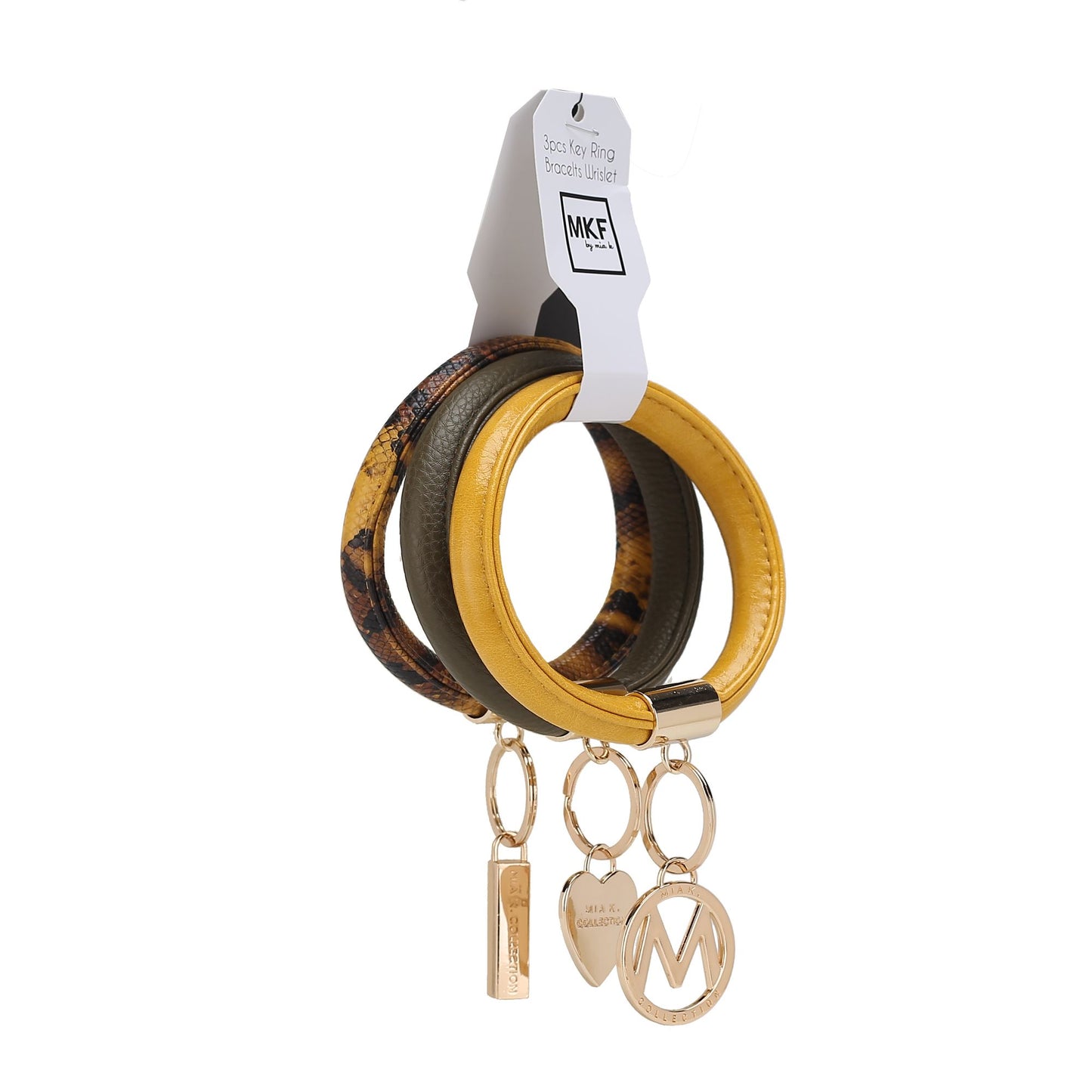 MKF Collection Jasmine Vegan Leather Women Bangle Wristlet Keychain set by Mia K - Premium Key chain from Doba - Just $56.45! Shop now at Handbags Specialist Headquarter