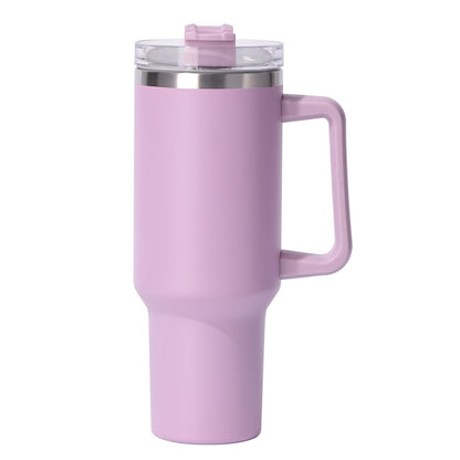 40oz large capacity tumbler, With Handle And Straw Lid, Insulated Reusable Stainless Steel Water Bottles Travel Mug Coffee Cup car cup water cup For Men Women Outdoor Camping Driving,  gift - Premium Water Bottles from Doba - Just $31.60! Shop now at Handbags Specialist Headquarter