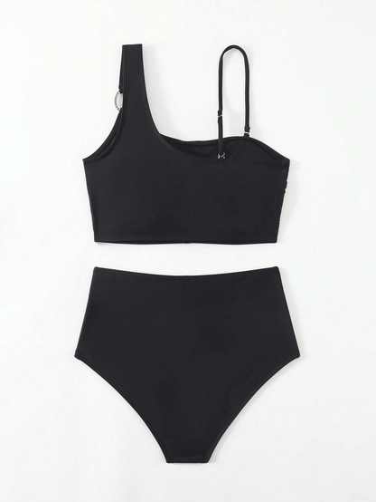 Women's minimalist asymmetrical split style quick drying bikini swimsuit - Premium Swimsuit Set from Doba - Just $28.58! Shop now at Handbags Specialist Headquarter