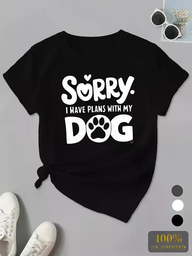 Sorry Dog Plus Size Women'S Athletic Short Sleeve T-shirt - Premium Women's T Shirt from Doba - Just $21.08! Shop now at Handbags Specialist Headquarter