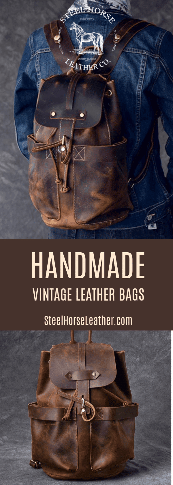 The Olaf Rucksack | Vintage Leather Travel Backpack - Premium Backpack from Doba - Just $266.60! Shop now at Handbags Specialist Headquarter