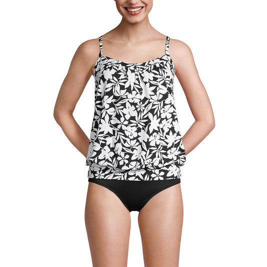 New black and white printed women's split type Tankini set with conservative style, covering the belly and showing off thinness - Premium Swimsuit Set from Doba - Just $31.10! Shop now at Handbags Specialist Headquarter