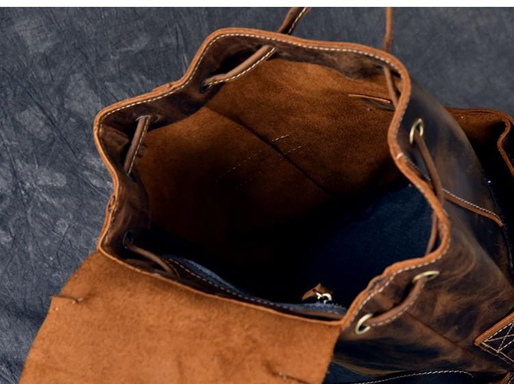 The Olaf Rucksack | Vintage Leather Travel Backpack - Premium Backpack from Doba - Just $266.60! Shop now at Handbags Specialist Headquarter