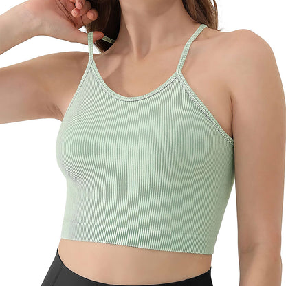 3 Pack Women Crop Basic Tank Top Ribbed Knit Sleeveless Round Neck 9 Color Machine Wash Summer Crop S to XL - Premium Tops from Doba - Just $55.80! Shop now at Handbags Specialist Headquarter