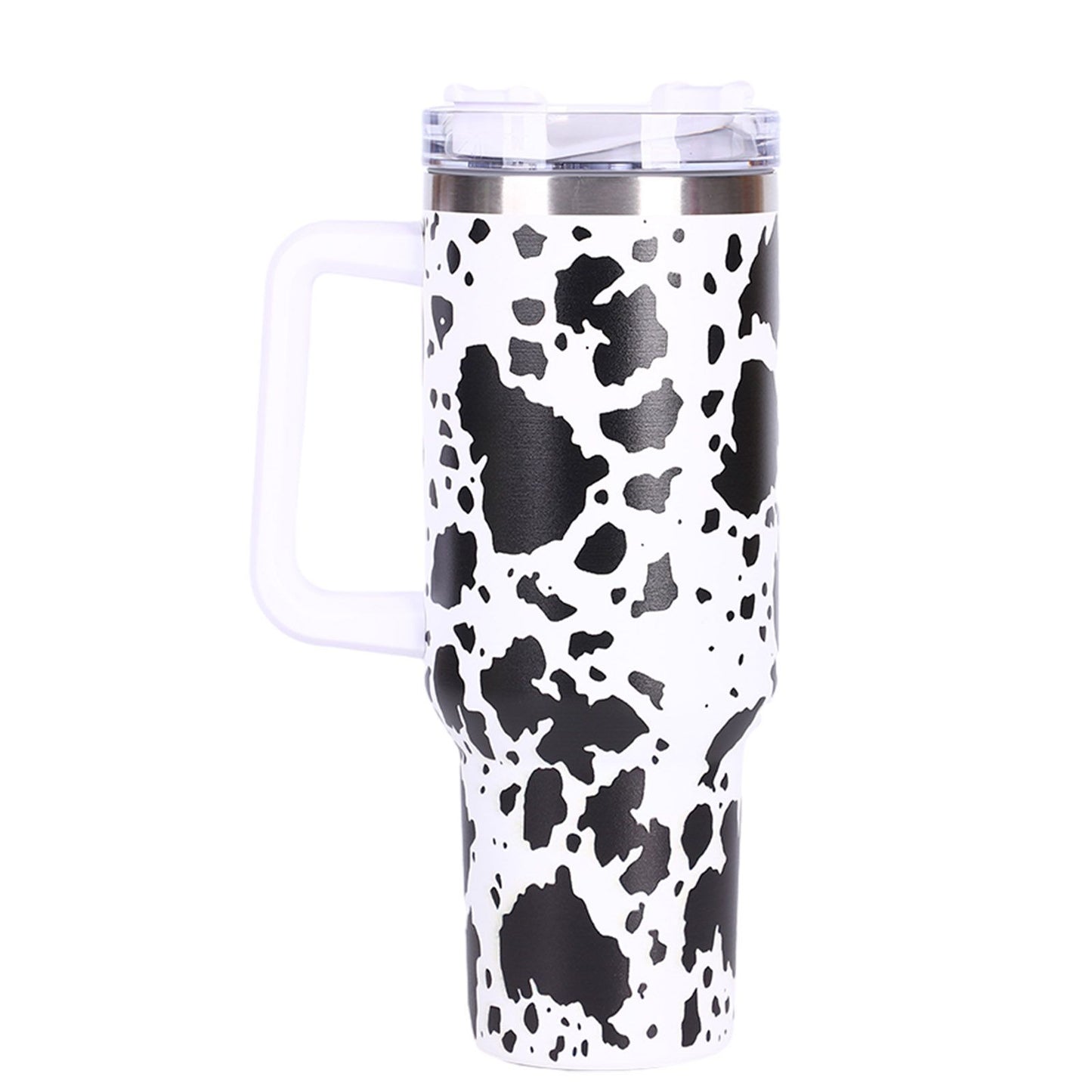 40oz 5D cowprint Insulated Tumbler With Handle And Straw Lid Portable Large Capacity water bottle, Heat preservation,304 Stainless Steel Cup For Outdoor Sports, Travel & Camping Birthday Gift - Premium Water Bottles from Doba - Just $39.48! Shop now at Handbags Specialist Headquarter
