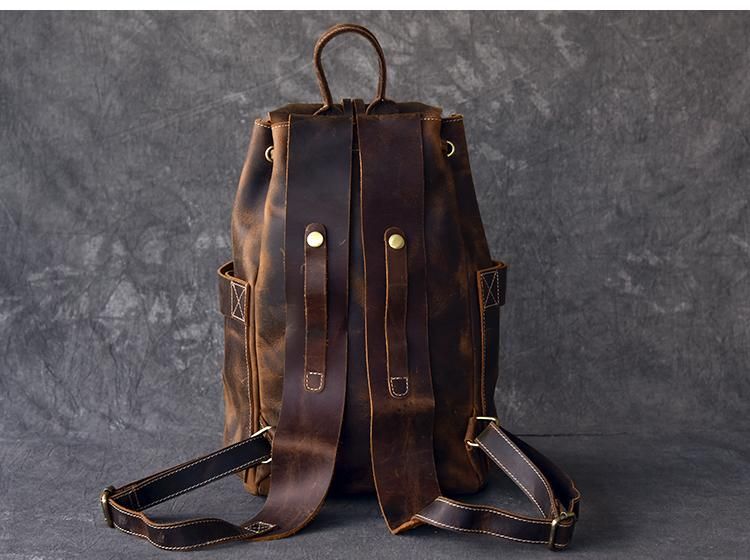 The Olaf Rucksack | Vintage Leather Travel Backpack - Premium Backpack from Doba - Just $266.60! Shop now at Handbags Specialist Headquarter