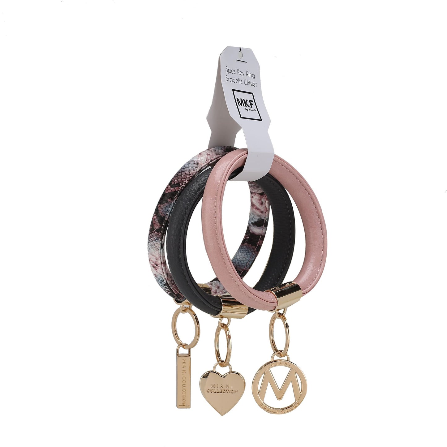 MKF Collection Jasmine Vegan Leather Women Bangle Wristlet Keychain set by Mia K - Premium Key chain from Doba - Just $56.45! Shop now at Handbags Specialist Headquarter