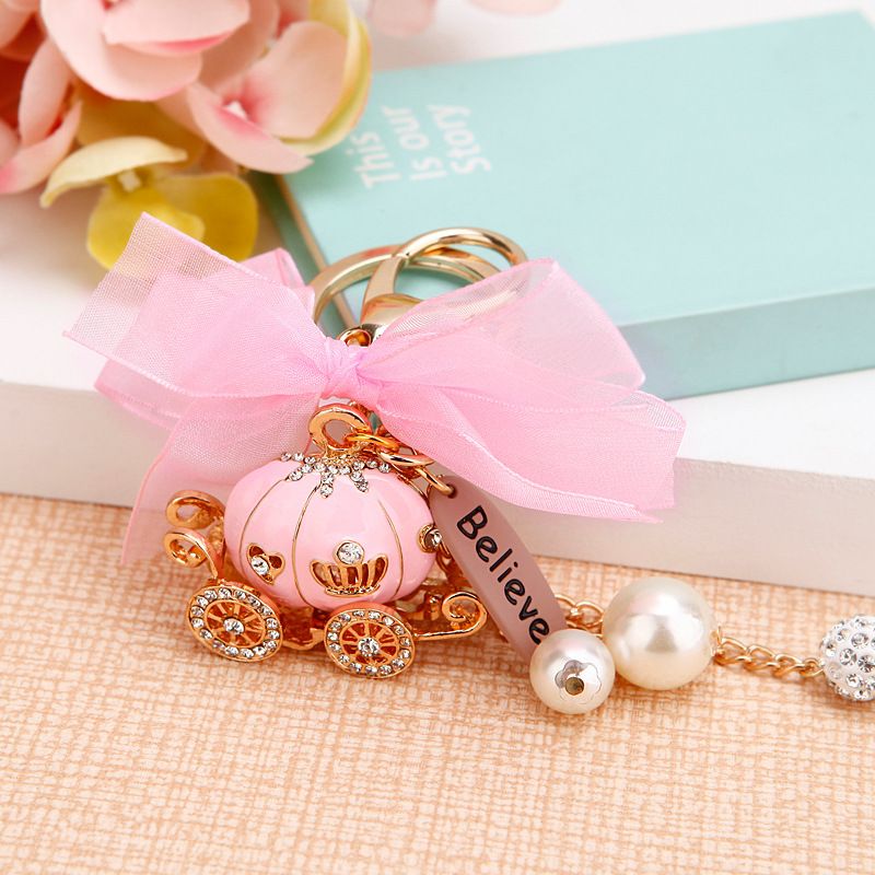 Pumpkin Car Keychain Women's Bag Pendant - Premium key chain from Doba - Just $19.05! Shop now at Handbags Specialist Headquarter