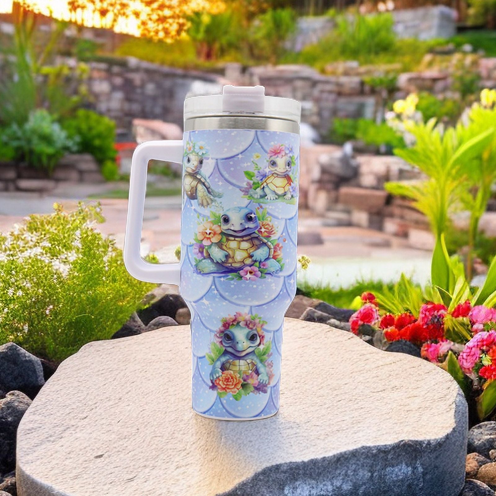 1pc 40oz Water Bottles,5D Little Turtle Series Tumbler,Large Capacity Stainless Steel Tumbler Insulation Cup With Lid And Straw For Women,Camping,Driving,skiing,Thermocoolers.Best Gift - Premium Water Bottles from Doba - Just $31.60! Shop now at Handbags Specialist Headquarter