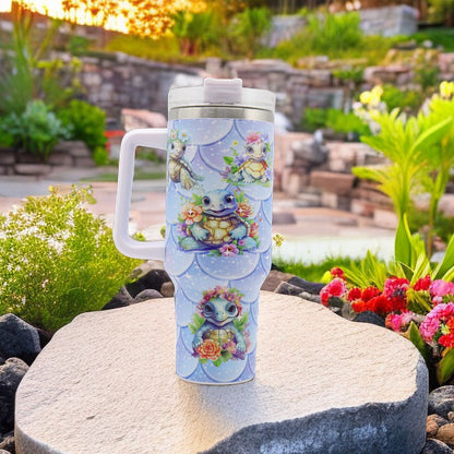 1pc 40oz Water Bottles,5D Little Turtle Series Tumbler,Large Capacity Stainless Steel Tumbler Insulation Cup With Lid And Straw For Women,Camping,Driving,skiing,Thermocoolers.Best Gift - Premium Water Bottles from Doba - Just $31.60! Shop now at Handbags Specialist Headquarter